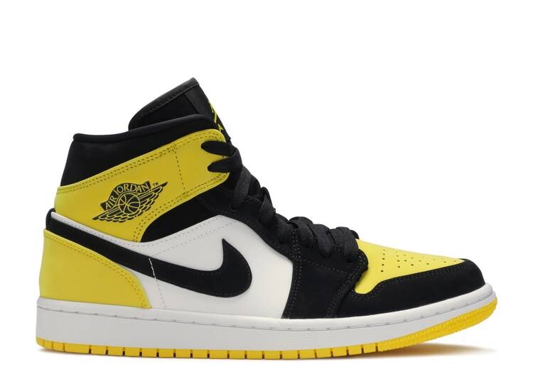 

Кроссовки AIR JORDAN 1 MID SE 'YELLOW TOE', черный