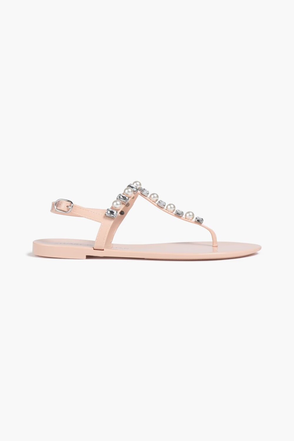 

Украшенные босоножки из ПВХ с пяткой на пятке Stuart Weitzman, цвет Blush