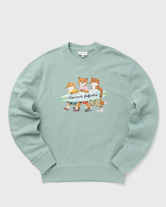 

Толстовка Maison Kitsune Surfing Foxes Comfort Sweatshirt, цвет seafoam blue