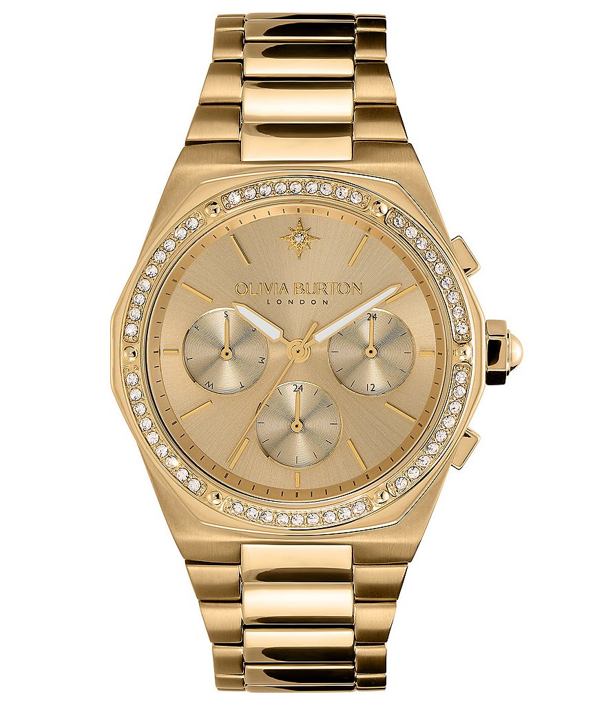 Часы Olivia Burton Hexa Женские с золотым браслетом, золотой