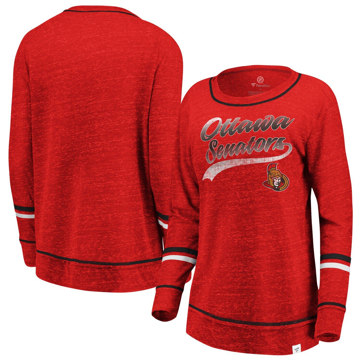 

Красная женская футболка Fanatics с длинными рукавами и логотипом Ottawa Senators Giant Dreams в крапинку Fanatics, Красный