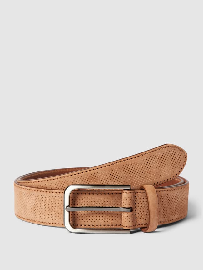 

Кожаный ремень с фактурным узором Lloyd Men's Belts, коньячный цвет