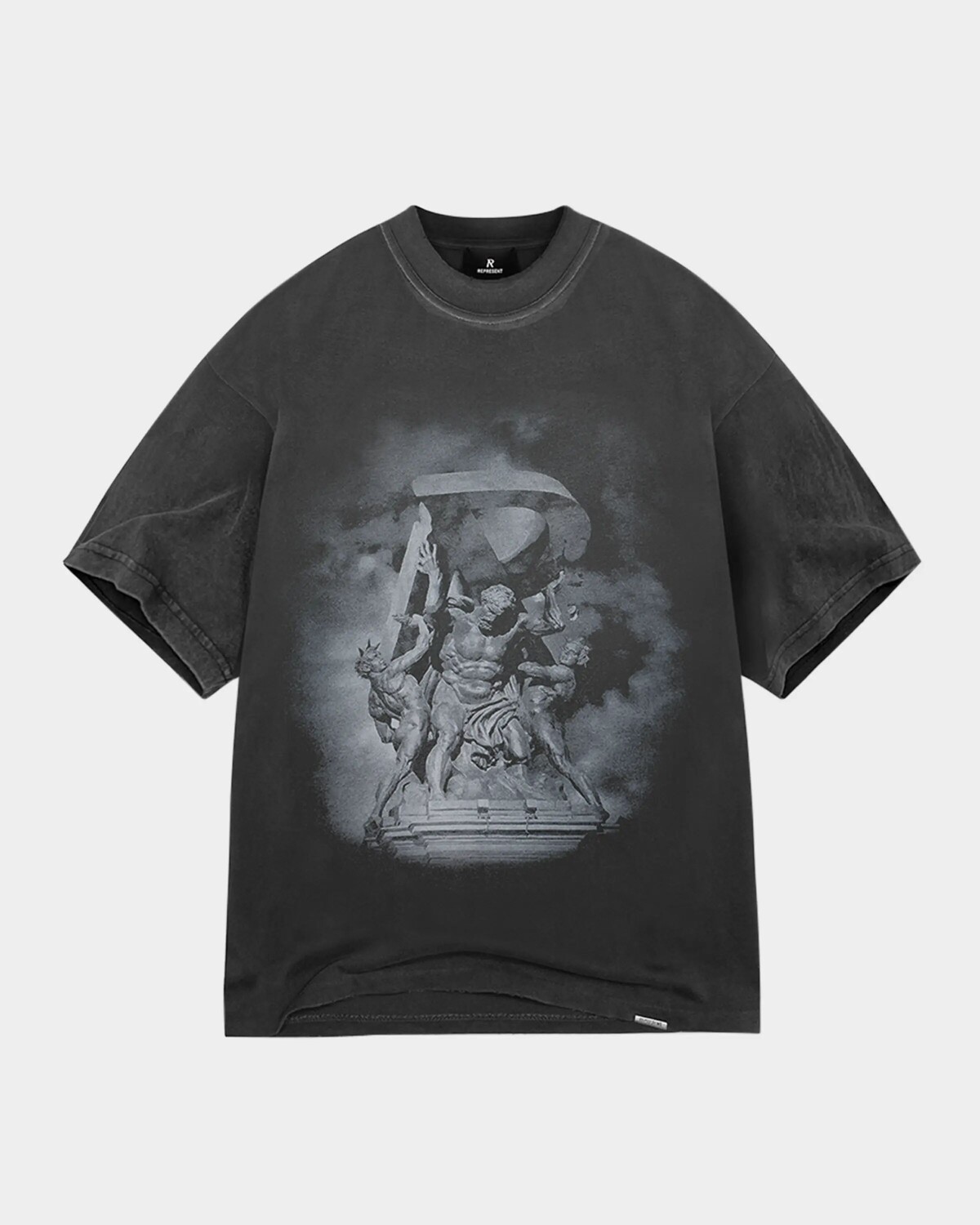 

Мужская футболка с рисунком Atlas Represent, цвет Stained Black