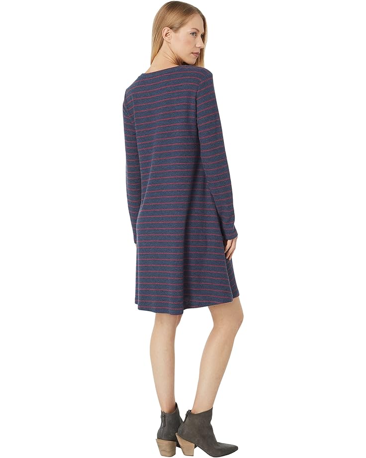 

Платье Toad&Co Foothill Long Sleeve Swing Dress, цвет True Navy Foothill Stripe