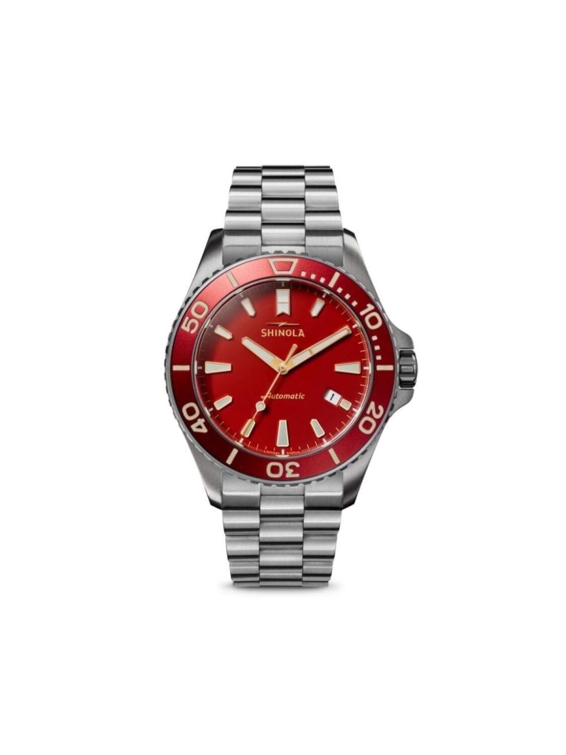 

Shinola наручные часы Automatic Round 43 мм, красный