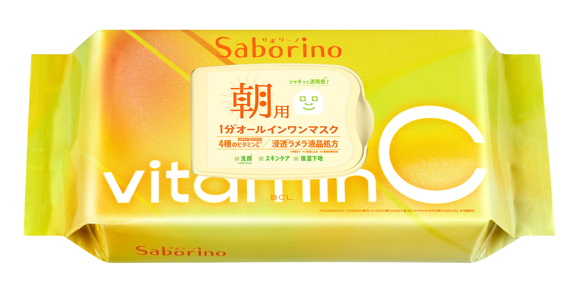 Утренняя маска для лица с витамином с Bcl Saborino, 30 шт/1 упаковка