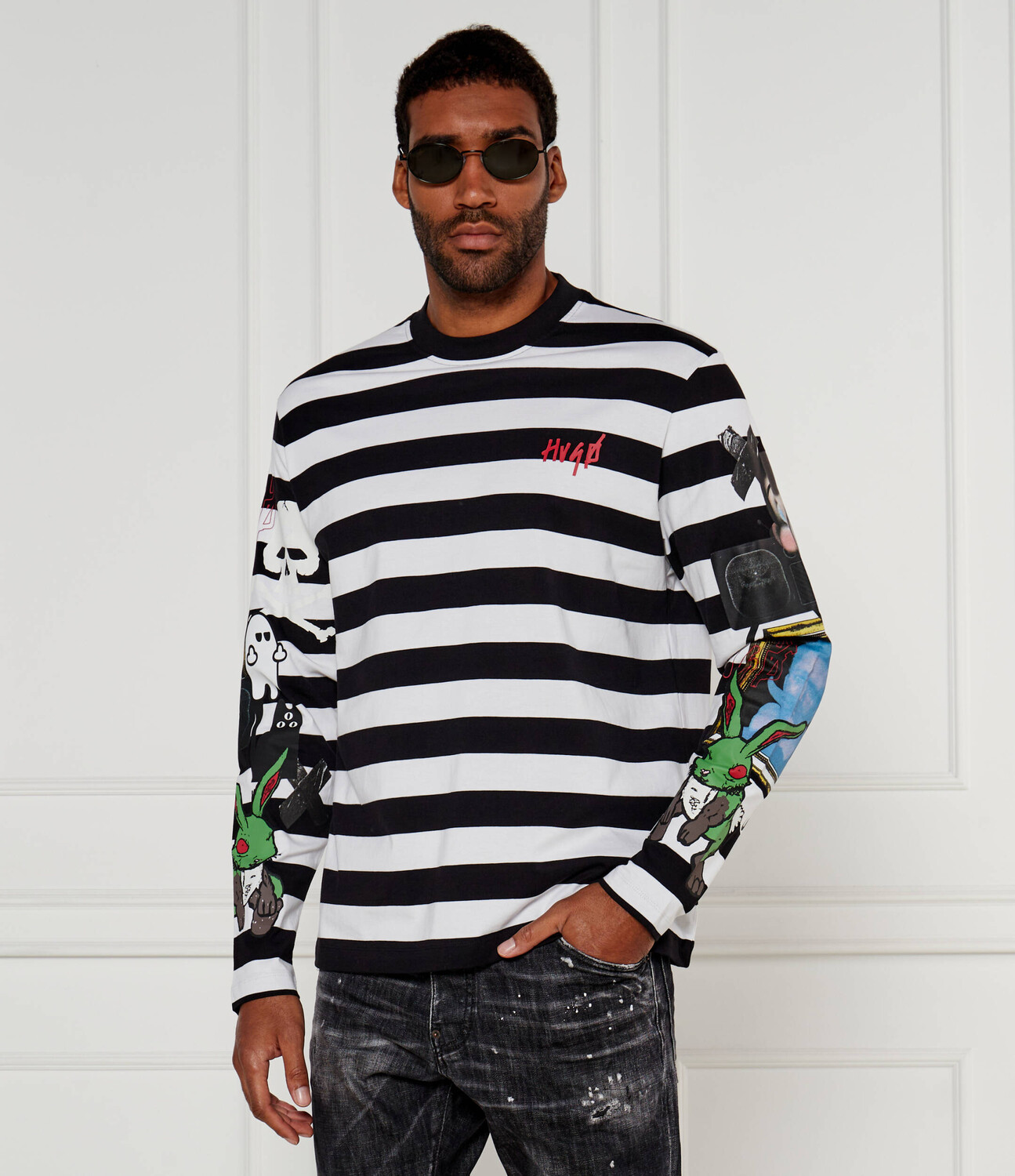 

Толстовка HUGO Dirabbilon Regular Fit, черный
