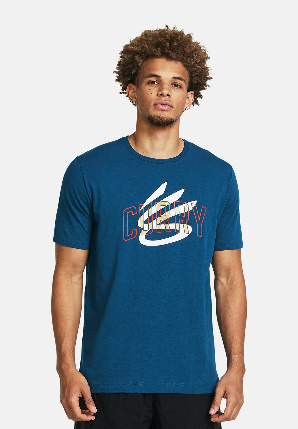 

Футболка с принтом SHORT-SLEEVE GRAPH CURRY CHAMP MINDSET Under Armour, цвет varsity blue