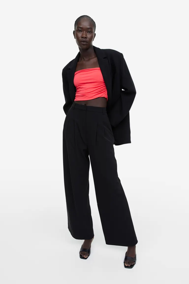 

Топ-труба с драпировкой H&M, красный