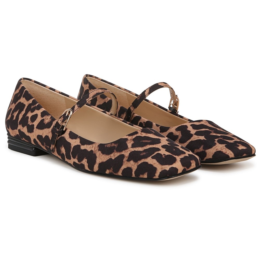 Женские туфли без каблуков Tinsley Mary Jane Franco Sarto, цвет leopard print fabric