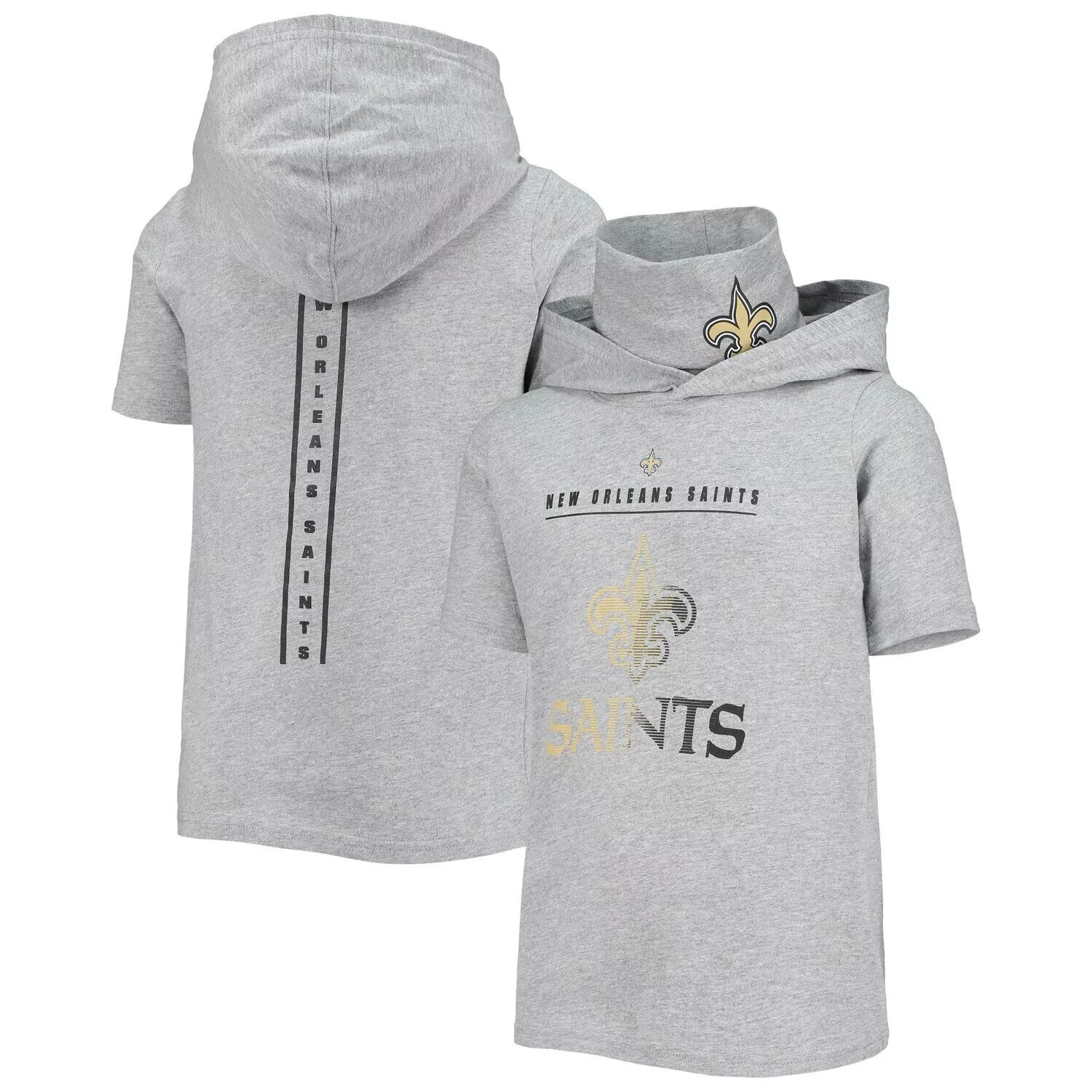 

Молодежная серая футболка с капюшоном New Orleans Saints On Guard Outerstuff
