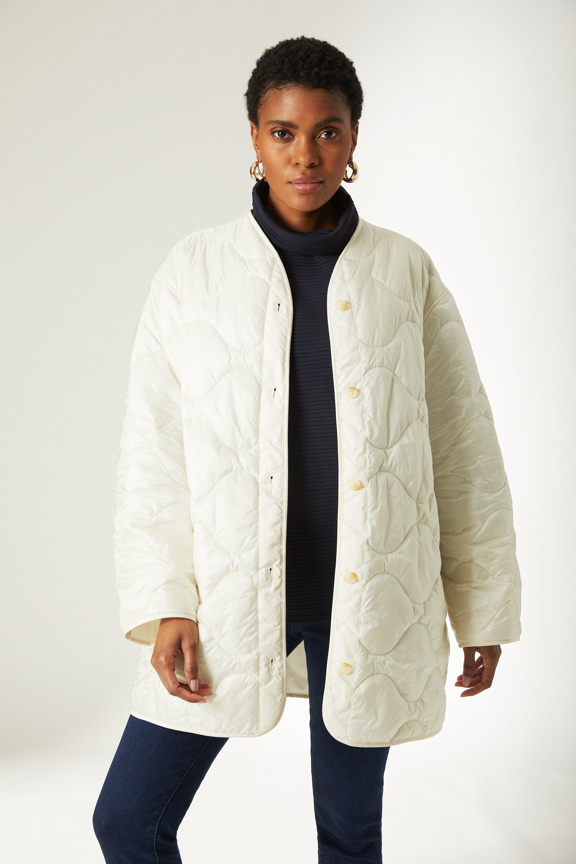 Легкая стеганая куртка Debenhams, белый 12storeez пальто стеганое облегченное