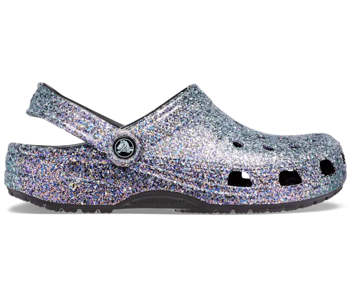 

Классические блестящие сабо Crocs мужские, цвет Black / Multi