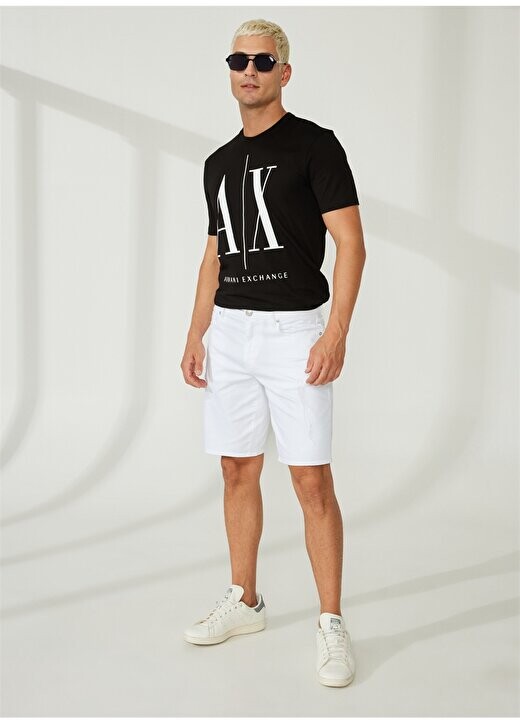 

Удобные белые мужские джинсовые шорты 3RZJ65 1100-WHITE Armani Exchange, белый