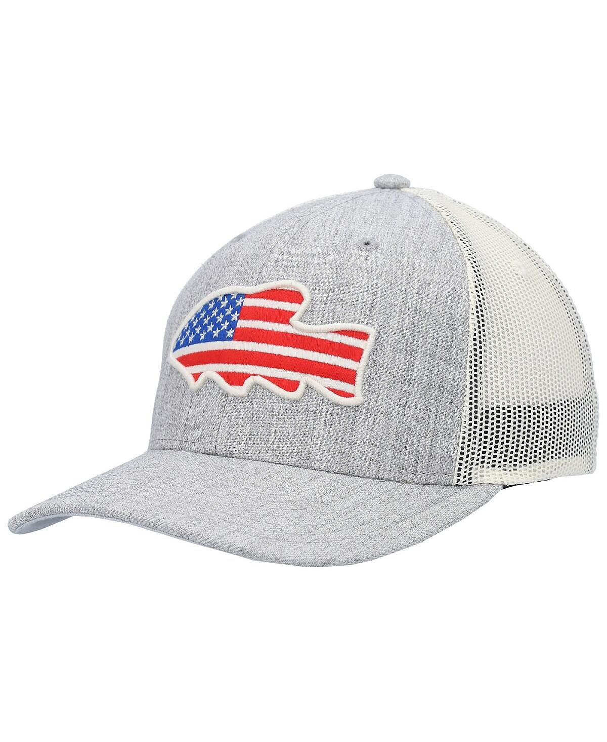 

Мужская серая кепка с принтом USA Fish Collection Trucker Snapback Local Crowns