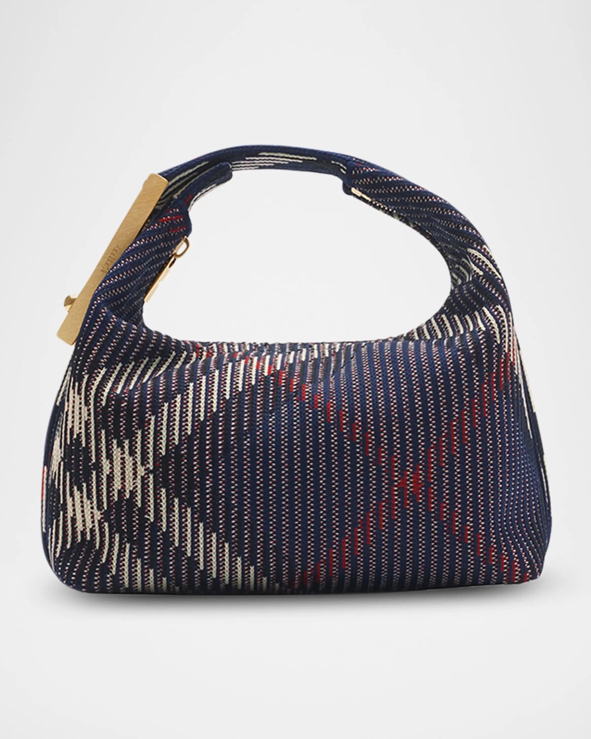 

Сумка с ручкой сверху в клетку с зажимом Peg Burberry, цвет Marine