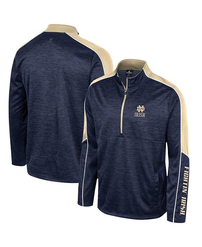 

Мужская темно-синяя куртка Notre Dame Fighting Irish Marled с полумолнией на половину длины Colosseum, синий