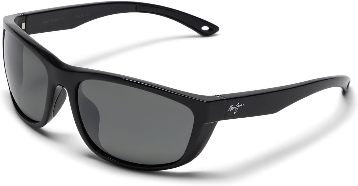 цена Солнцезащитные очки Nuu Landing Maui Jim, цвет Black Gloss/Black Rubber/Neutral Grey Polarized