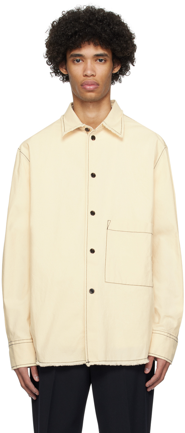 цена Кремового цвета рубашка с необработанными краями Róhe