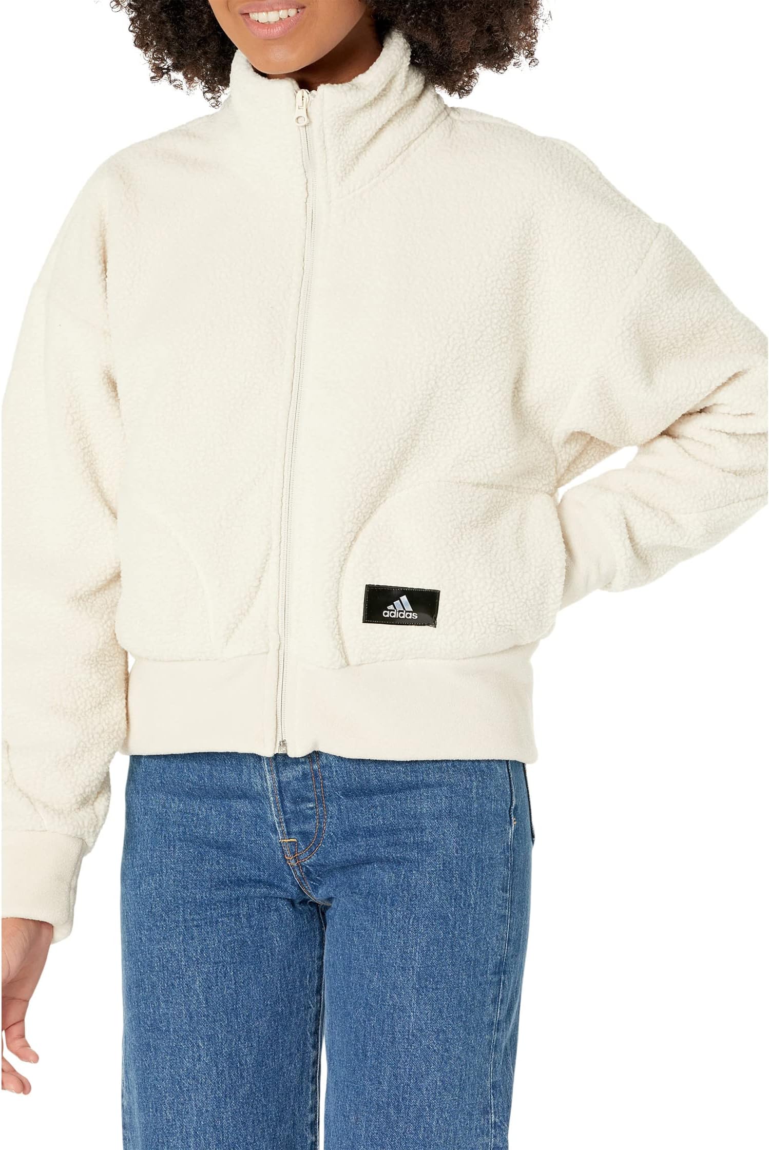 Куртка Holidayz Sherpa Jacket adidas, цвет Alumina helmet hornbill alumina