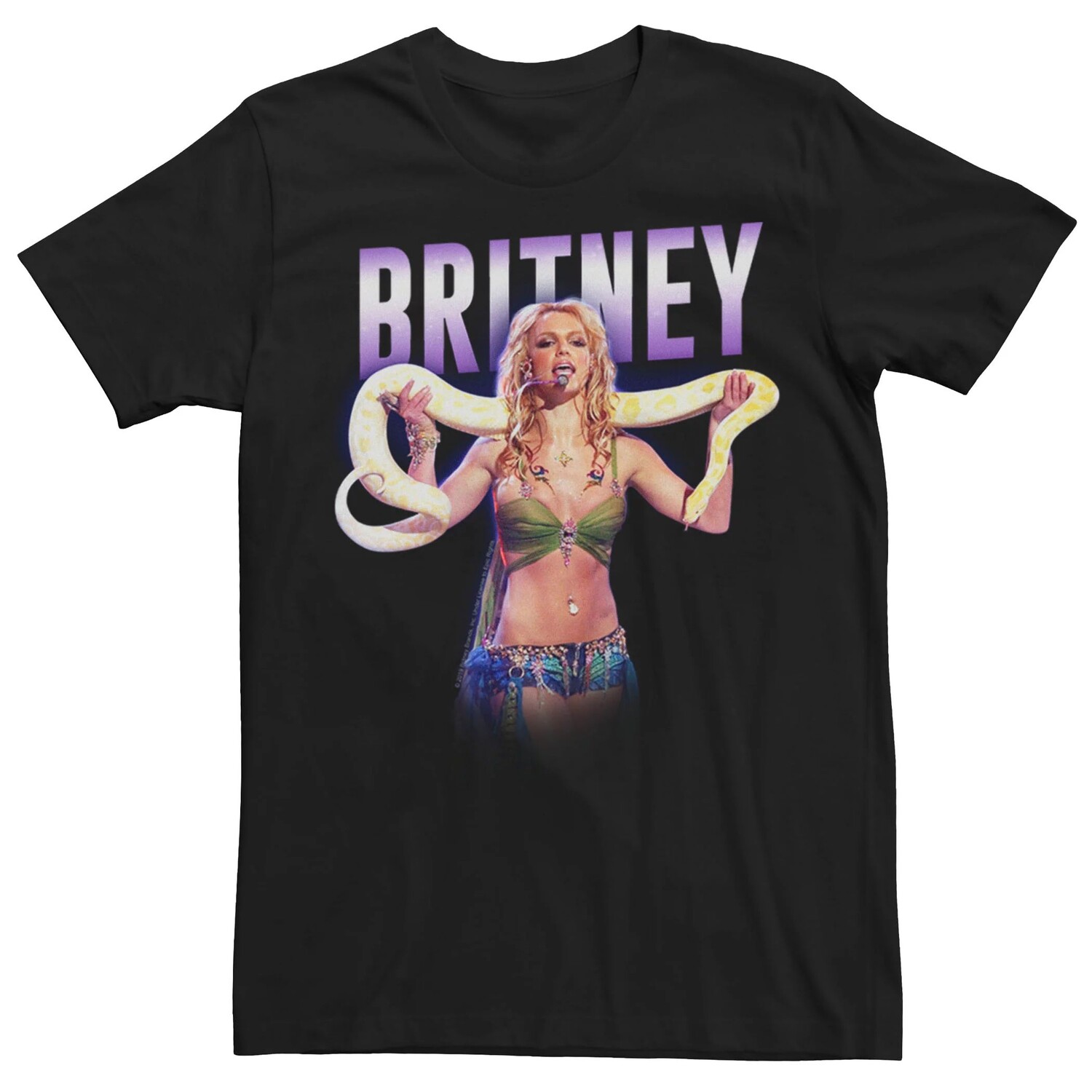 

Мужская футболка Britney Spears со змеиным портретом Licensed Character