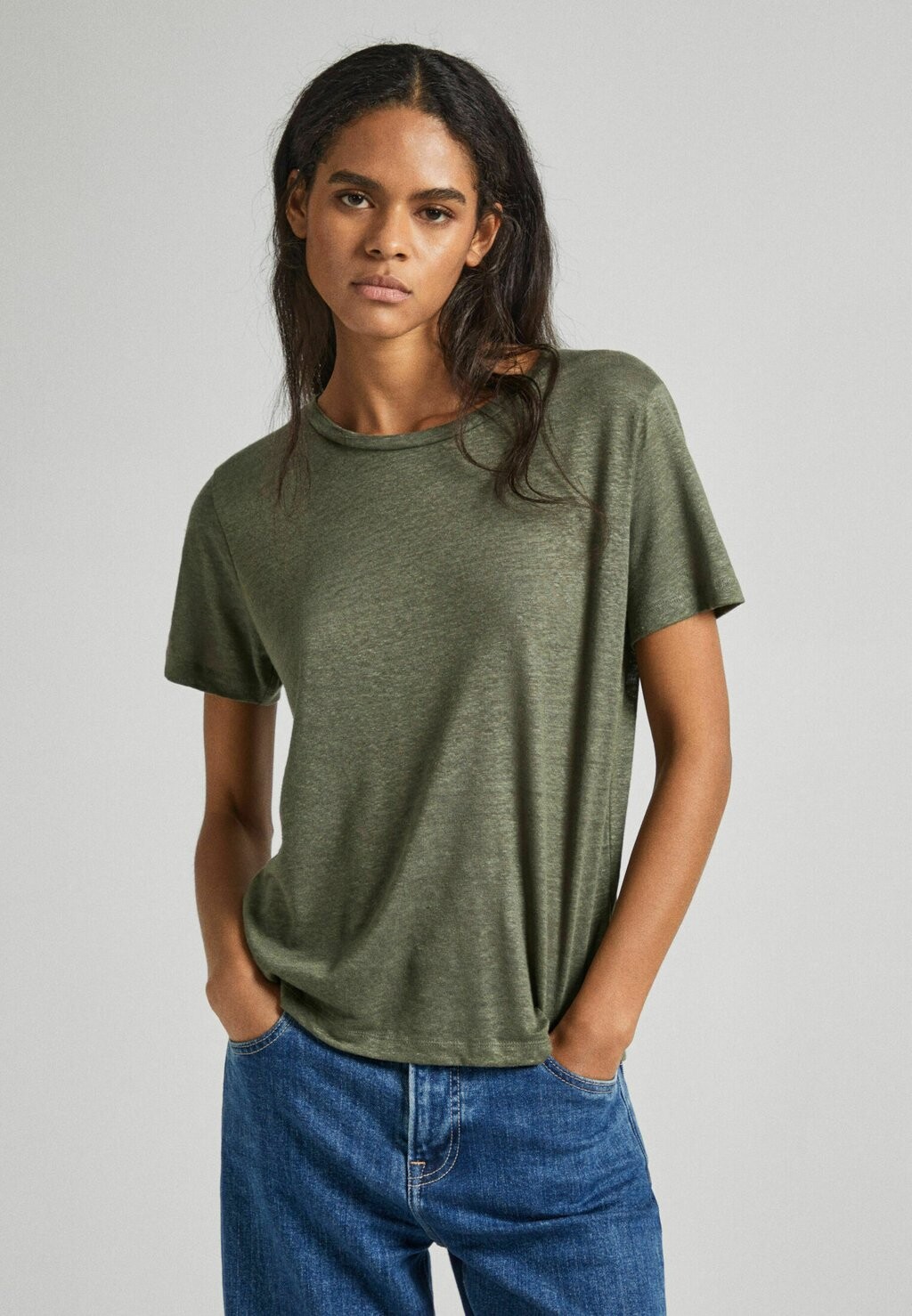

Футболка базовая Lilian Pepe Jeans, цвет olivine green