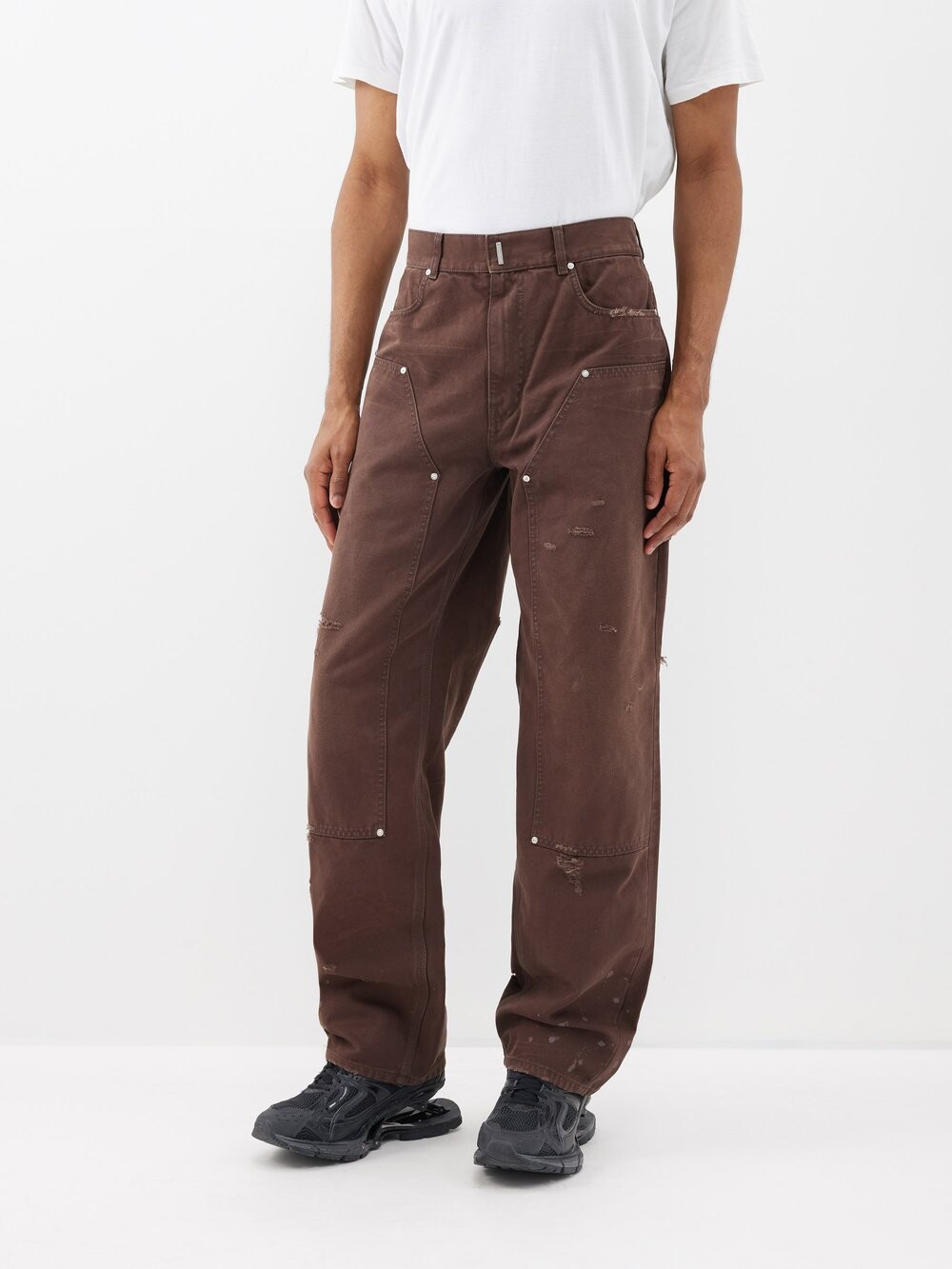 

Джинсы carpenter с потертостями Givenchy, коричневый