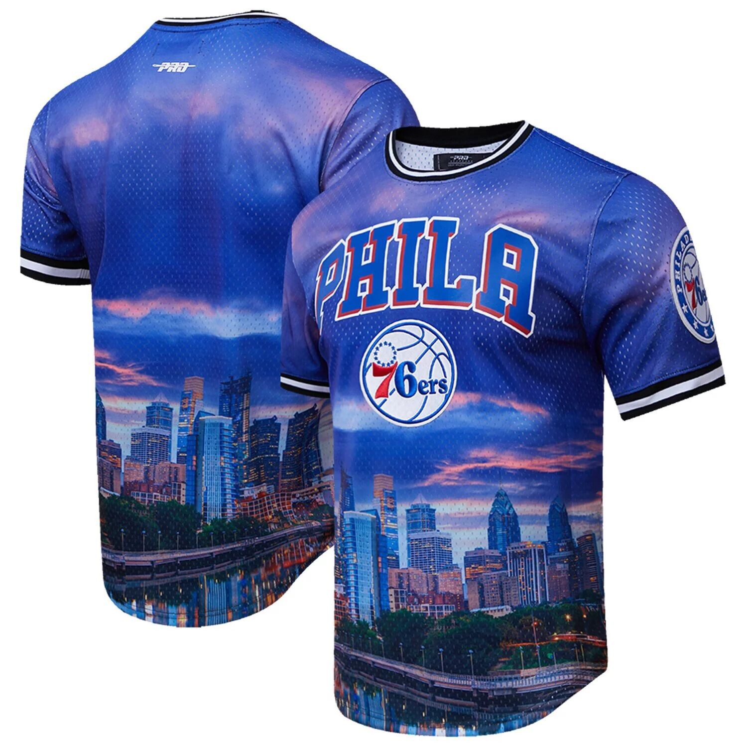 

Мужская футболка с логотипом Pro Standard Philadelphia 76ers Cityscape