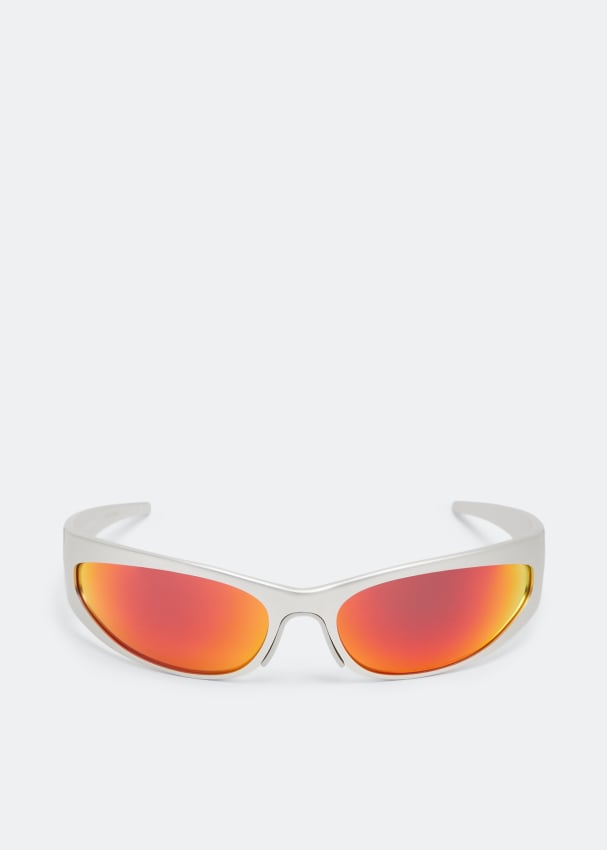 цена Солнцезащитные очки Balenciaga Reverse Xpander 2.0 Rectangle, серебряный