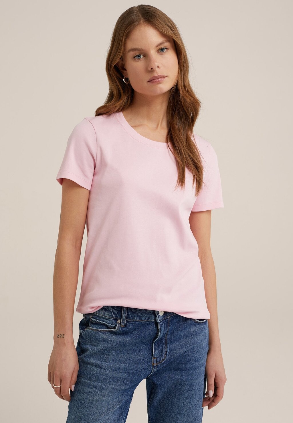 

Базовая футболка WE Fashion, розовый
