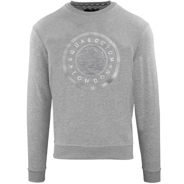 

Толстовка Monotone с большим круглым логотипом Aquascutum, серый