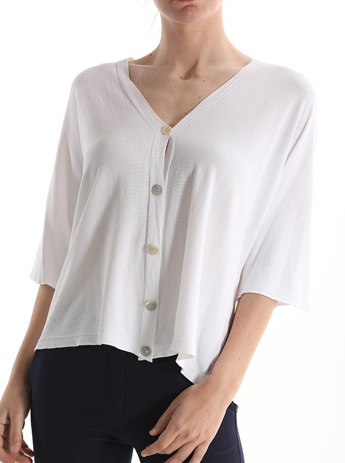 

Кардиган с v-образным вырезом и пуговицами, слоновая кость, Бежевый