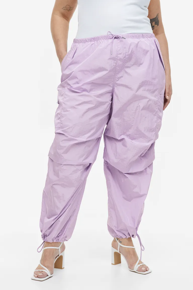

Нейлоновые брюки H&M, фиолетовый