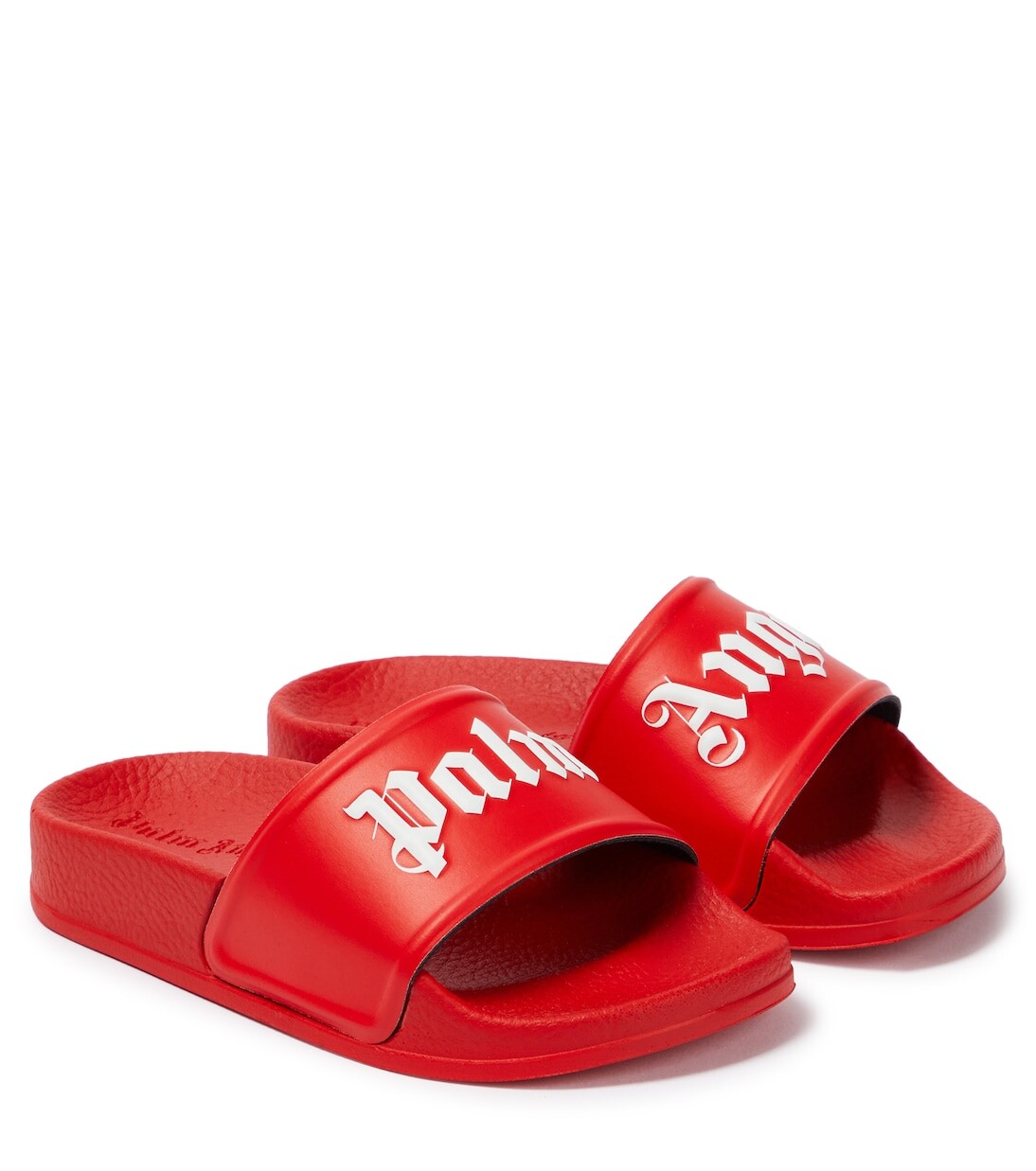 

Резиновые шлепанцы с логотипом Palm Angels Kids, красный