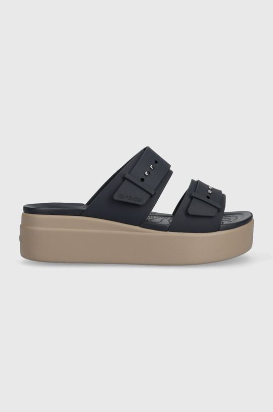 

Сандалии Brooklyn на низкой танкетке Crocs, темно-синий