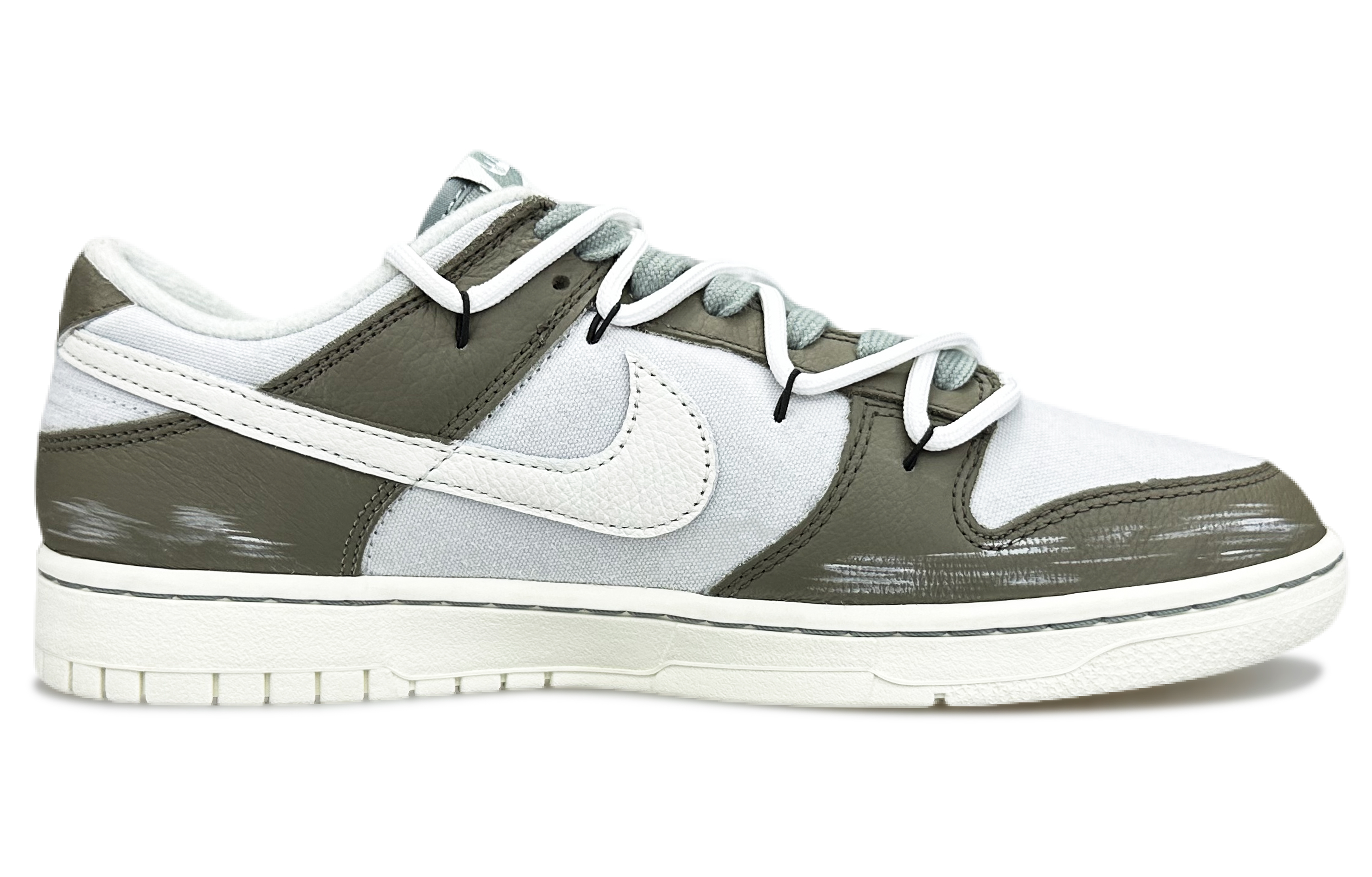 

Кроссовки Nike Dunk Skateboarding Shoes Unisex Low-top Grey/Green/White, зеленый