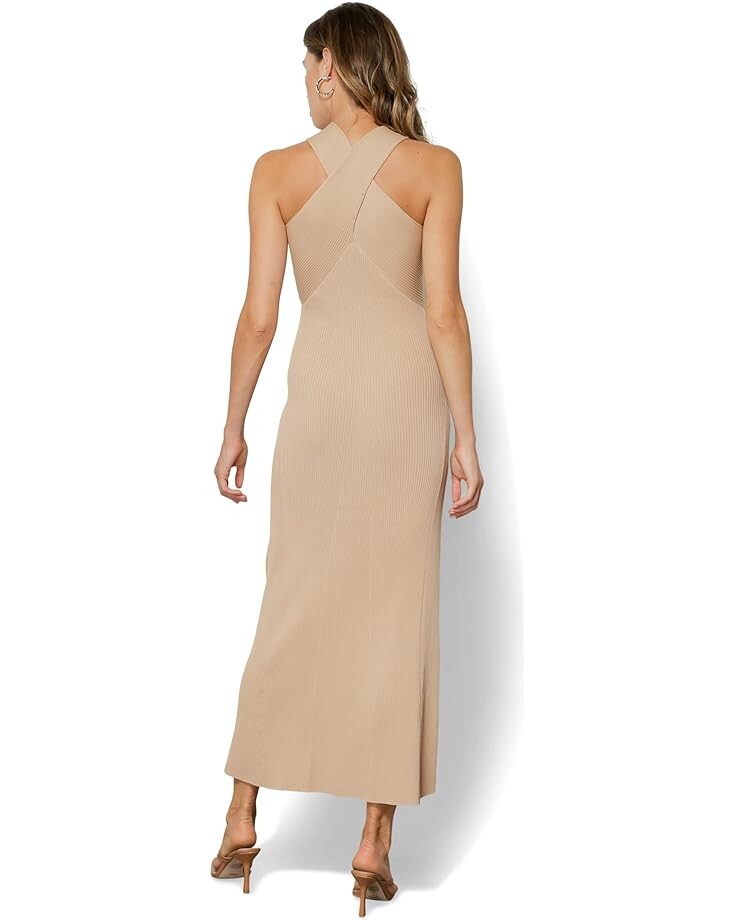 

Платье line and dot Dre Crisscross Midi Dress, цвет Taupe