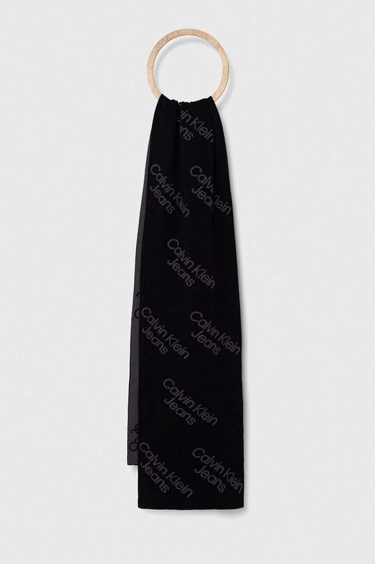 

Хлопковый шарф Calvin Klein Jeans, черный
