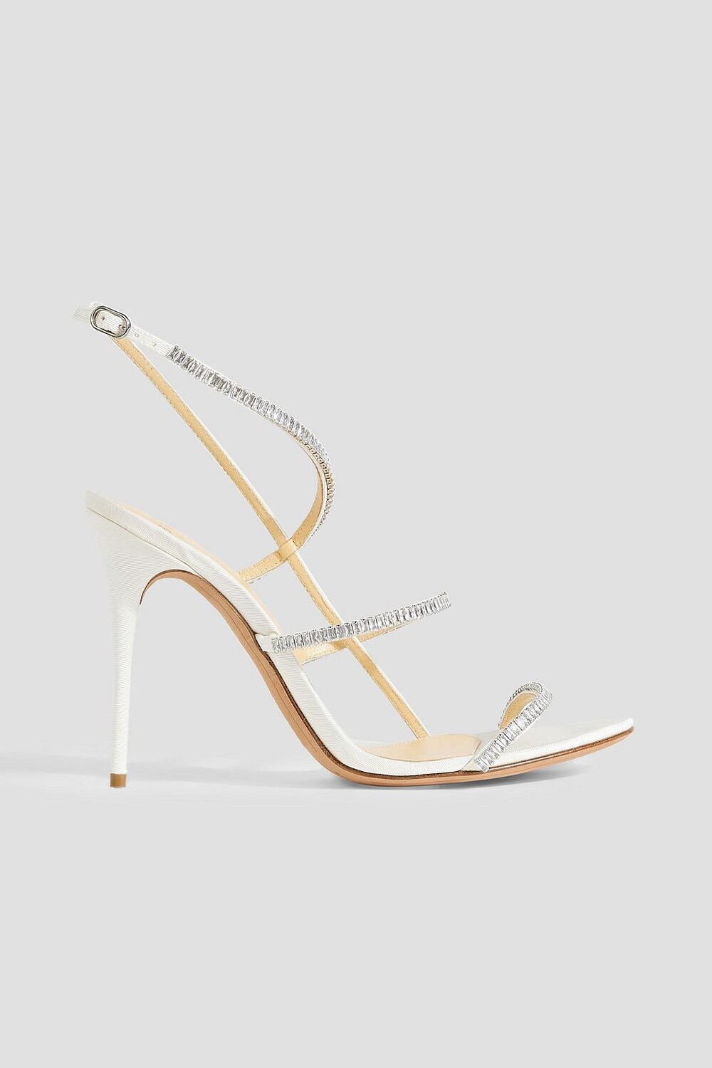 

Декорированные босоножки Sally 100 с пяткой на пятке из фая ALEXANDRE BIRMAN, белый