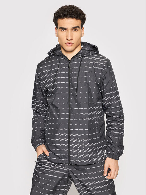 

Ветровка стандартного кроя Adidas, черный