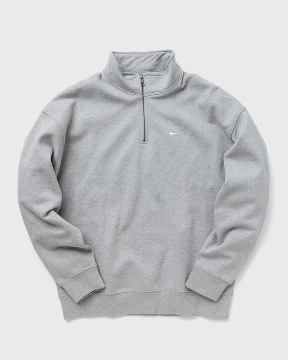 

Флис Nike Solo Swoosh 1/4-Zip Top, цвет dk grey heather/white