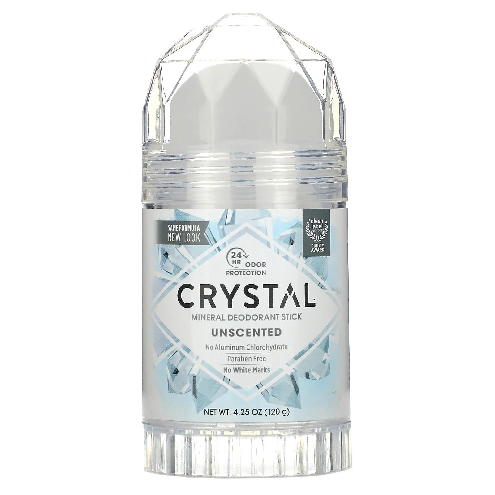 Crystal Body Deodorant Минеральный твердый дезодорант Без запаха 4,25 унц. (120 г) crystal body deodorant минеральный шариковый дезодорант без запаха 66 мл 2 25 жидк унции