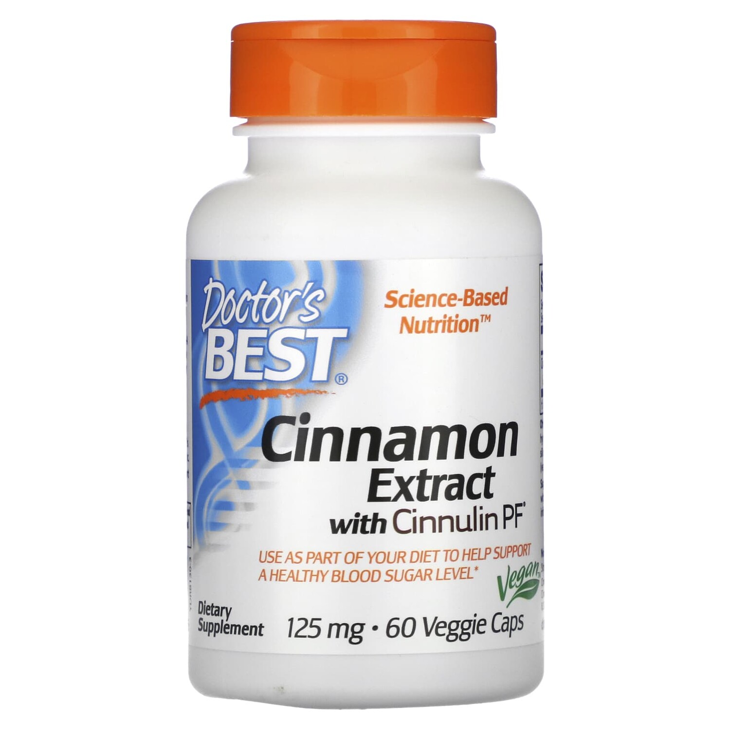 

Экстракт корицы с Cinnulin PF, 125 мг, 60 вегетарианских капсул, Doctor's Best
