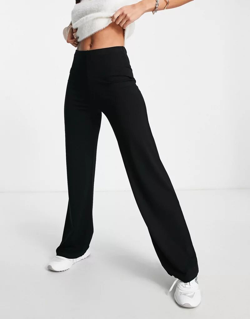 Черные базовые широкие брюки ASOS брюки reserved базовые 42 размер