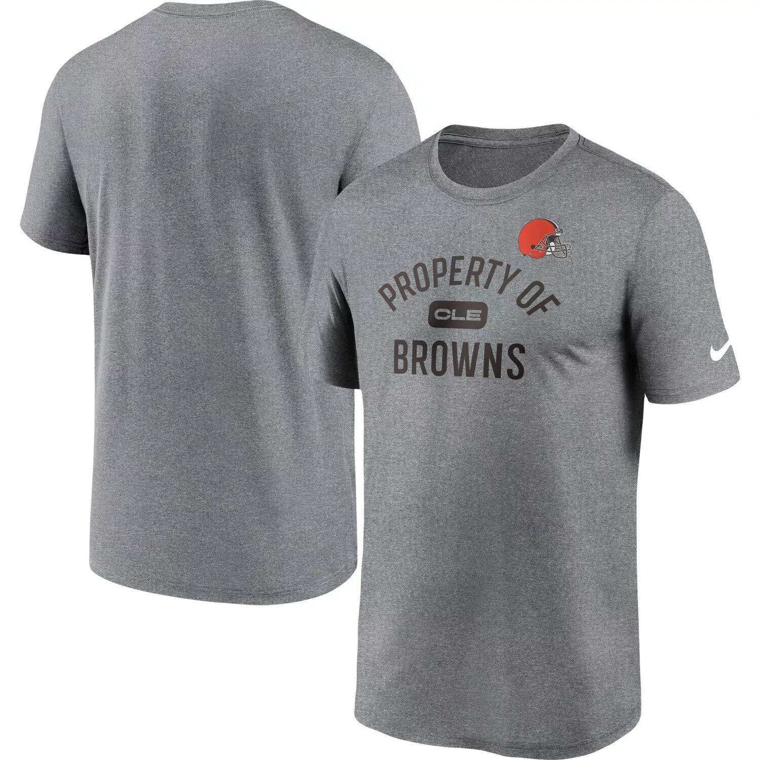 

Мужская футболка Nike Heathered Charcoal Cleveland Browns Property Of Legend Performance