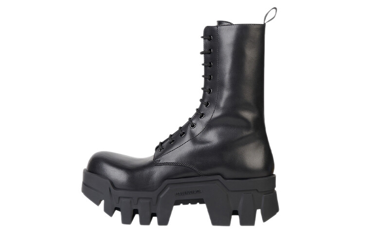 

Balenciaga Bulldozer Ботинки martin из воловьей кожи на шнуровке, черные мужские
