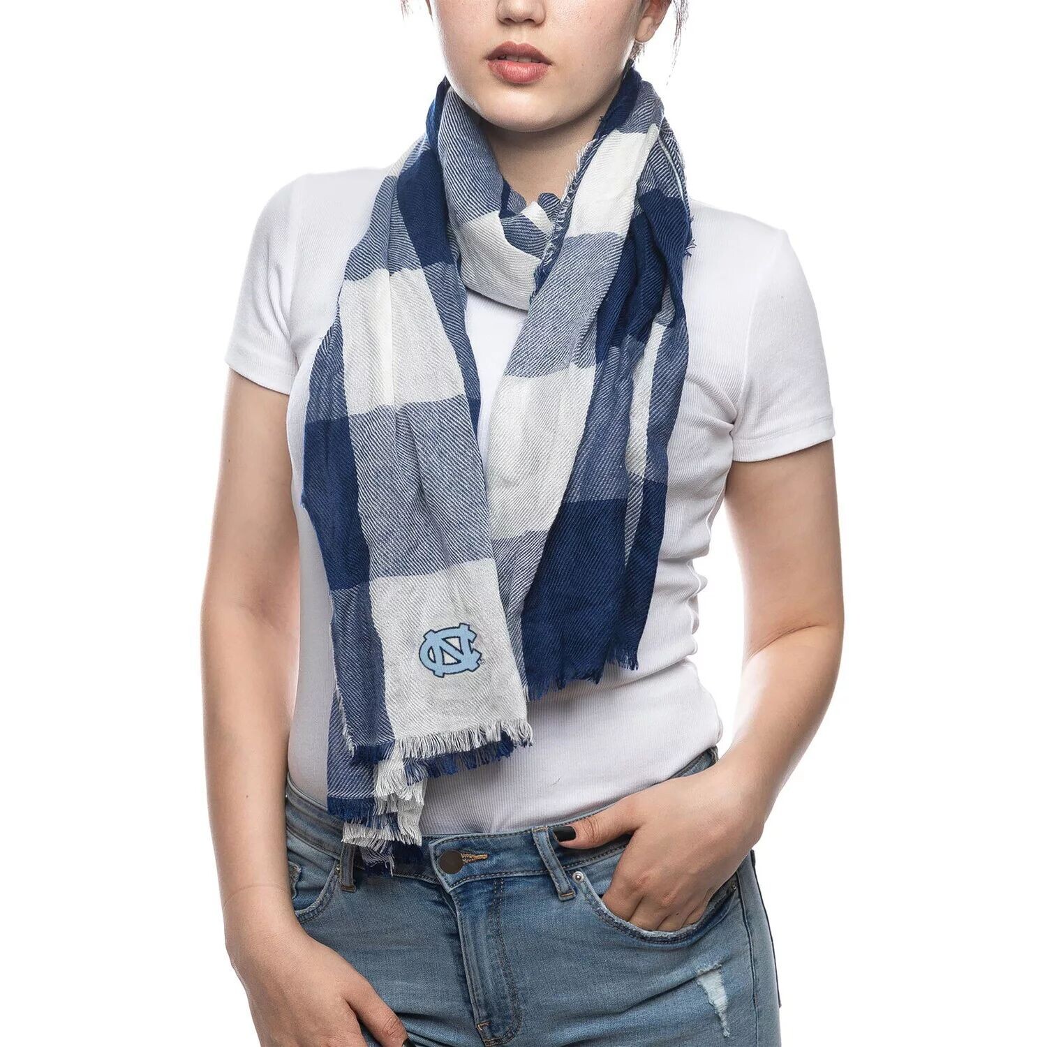 

ZooZatz North Carolina Tar Heels Шарф в клетку цвета буйвола