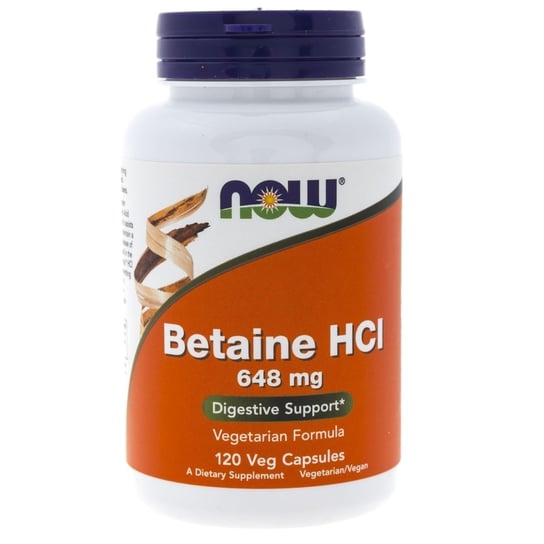 Now Foods, Бетаин HCl 648 мг, 120 капсул nature s life бетаин гидрохлорид betaine hcl 648 мг 250 капсул