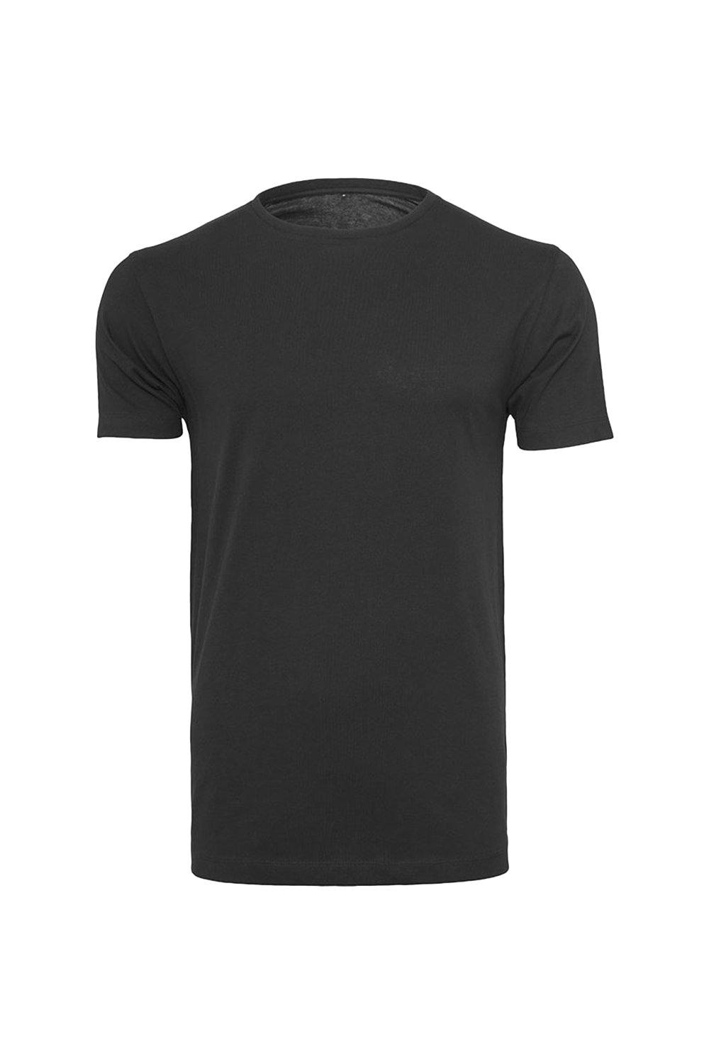Легкая футболка с круглым вырезом и короткими рукавами Build Your Brand, черный цена и фото