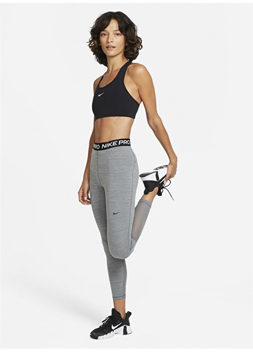 Серые женские длинные леггинсы Nike